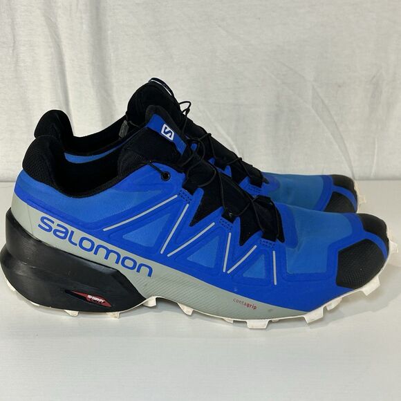 Salomon Speedcross 5 Hiking Trail Running Shoes Blue Black, Men's 11 - Picture 1 of 9